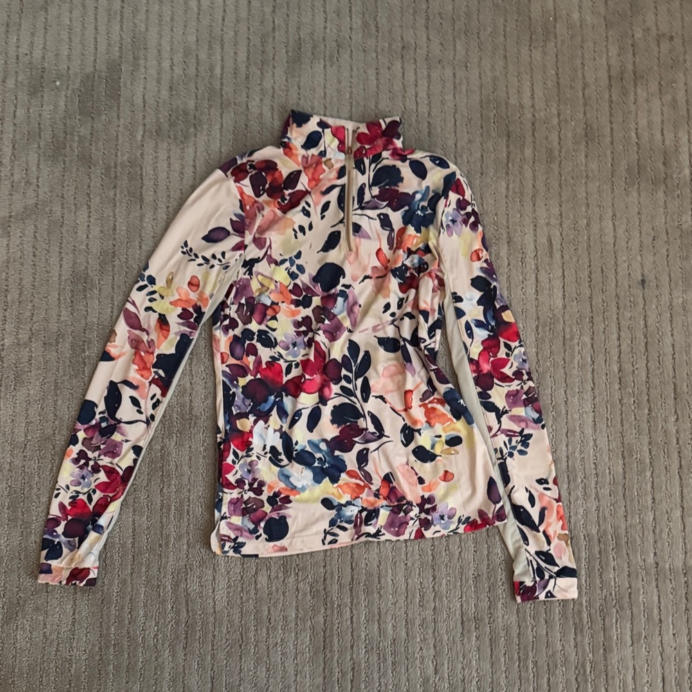 Vibrant Floral Long Sleeve Women's Top